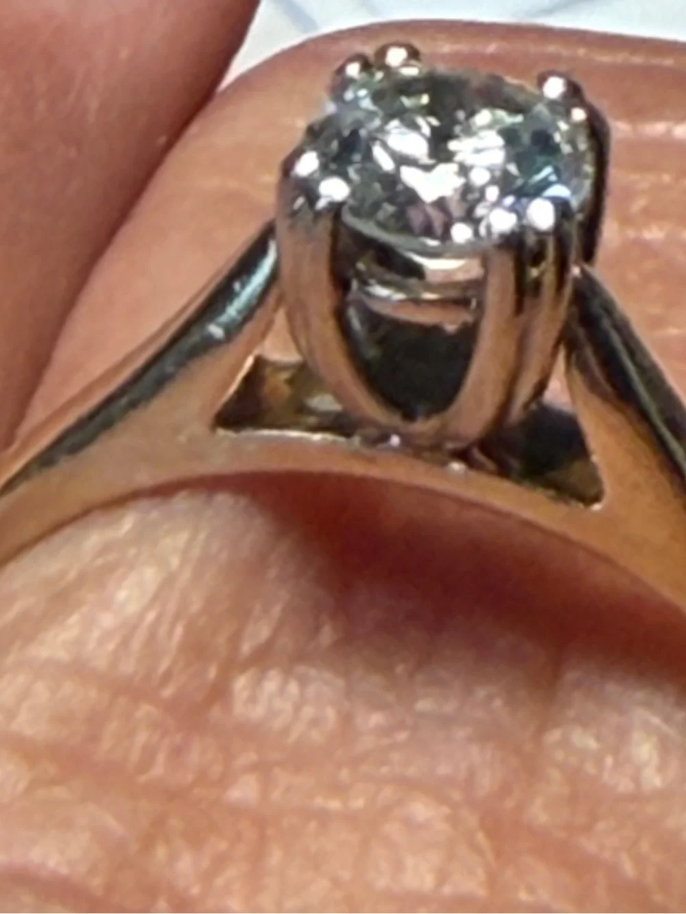 Beautiful .42 carat Classic Solitaire Diamond Ring in 14k yellow Gold